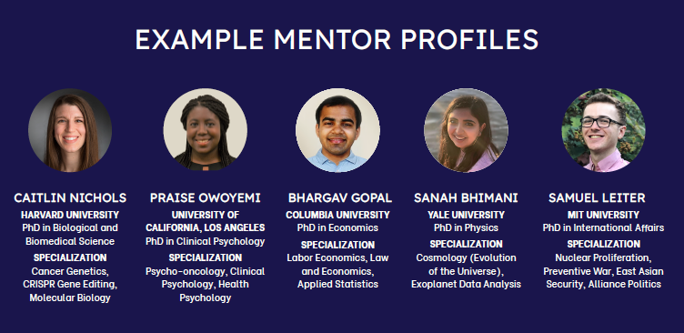 Example mentor profiles
