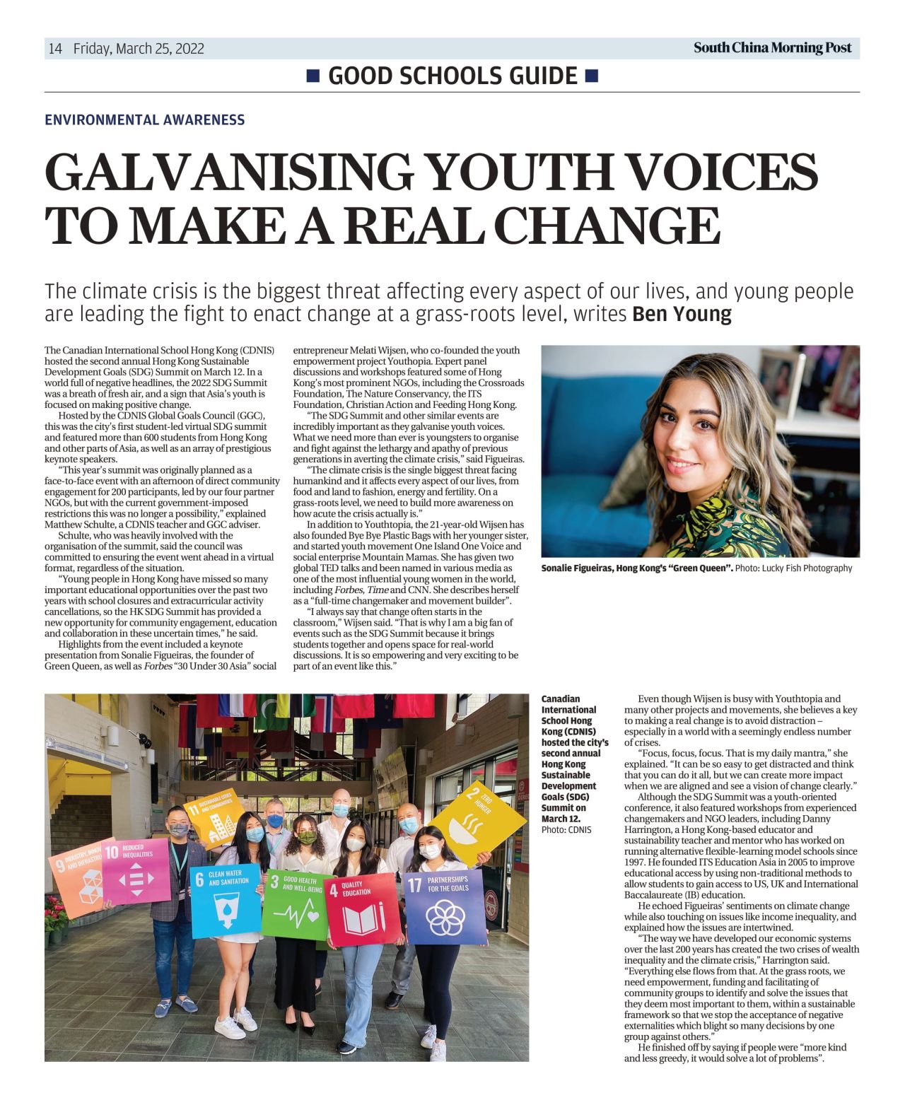 Newspaper Titled : Galvanizing Youth Voices to Make a Real Change